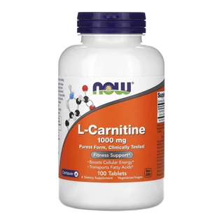 L-Carnitina 1000mg Now Foods L-Carnitine Tartrate 100 Tablet