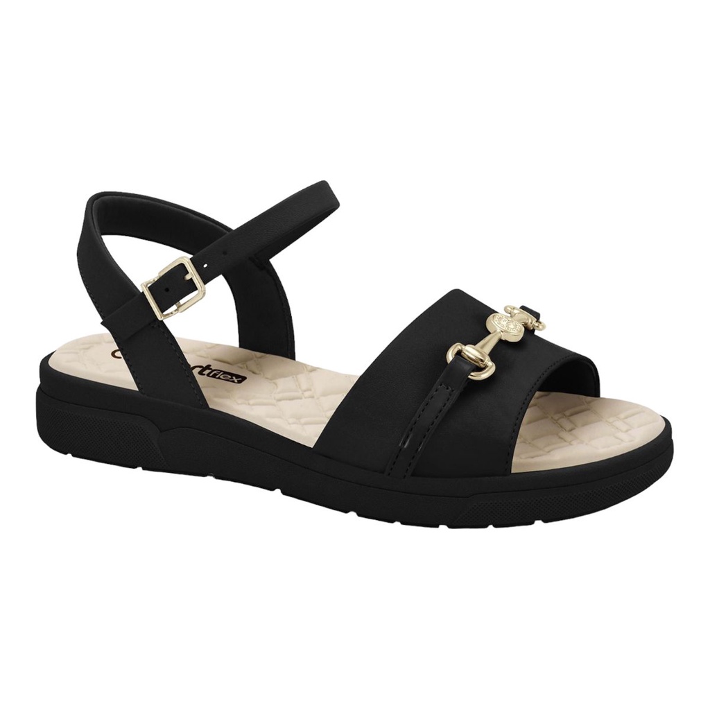 Sandália Comfortflex Feminina 2342407 Leve Joanete Fivela Flatform