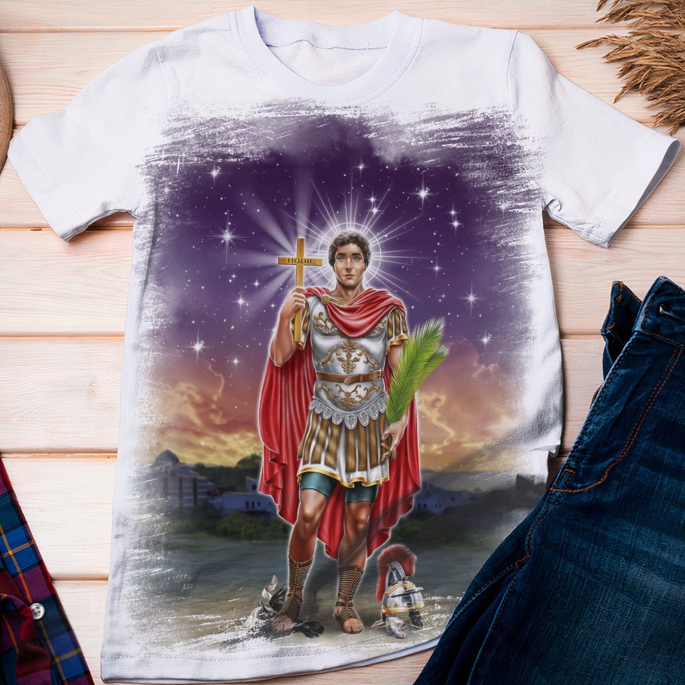 Camiseta Santo Expedito Católico Cruz 2 - Dicelli