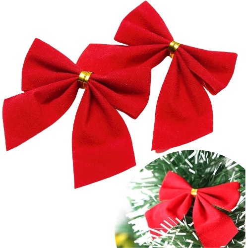 Kit 36 Laços Lacinho Enfeite Árvore Natal Decoração Vermelho