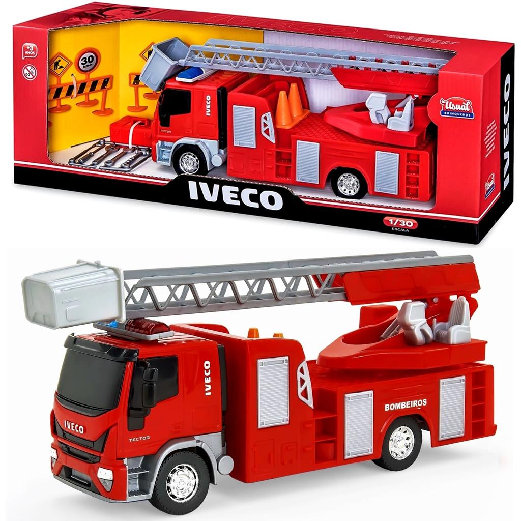 Caminhao Iveco Tector Carro De Bombeiros Infantil Com Escada E ...