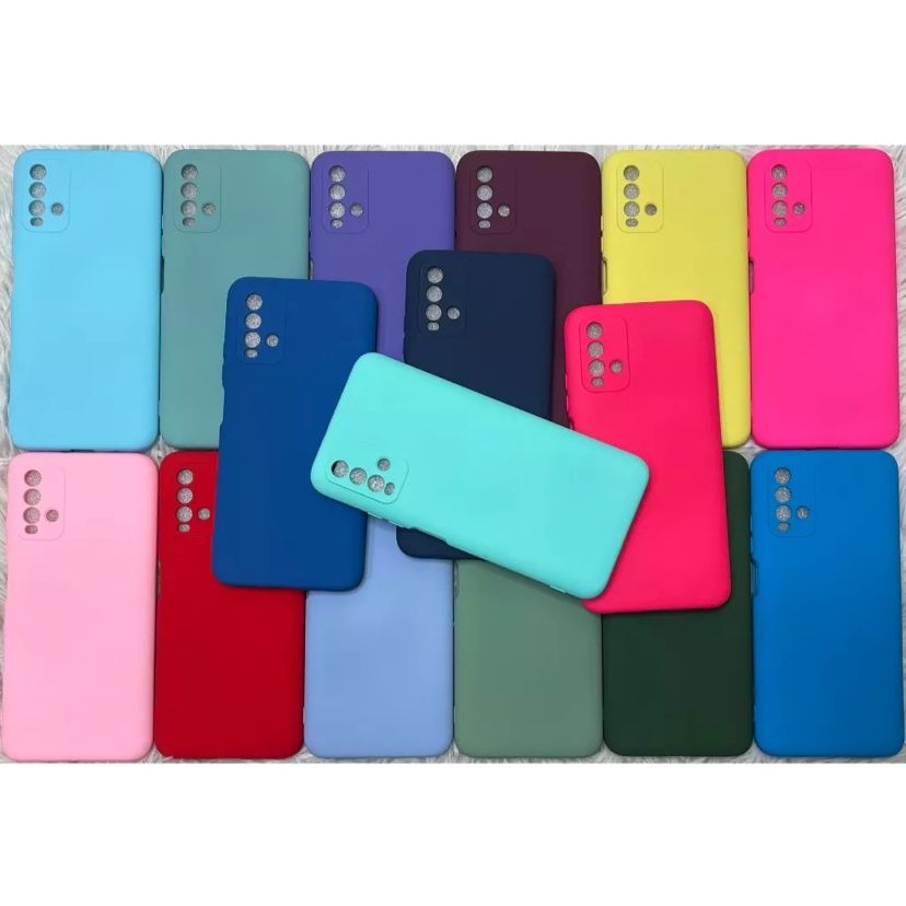 Capinha Case Capa Xiaomi Redmi Note 9T Silicone Aveludada Proteção de Câmera Colorida