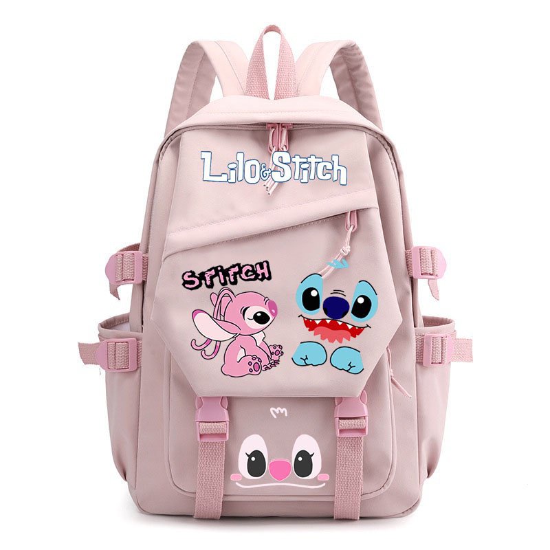 Stitch Backpack School Bag Mulheres Grande Capacidade Mochila Homens Computador Bag Bonito Mochila Estudante Estacionária VV7F