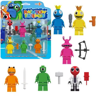 6 pcs/set Roblox Rainbow Friends Building Block Toy Ação Figuras Coleção Para Kid Xmas Gift EPDH