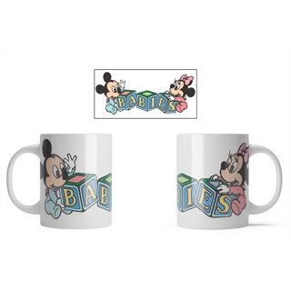 Caneca Branca Desenho Disney Mickey e Minnie