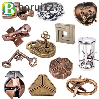BORUIB Luban Bloqueio Quebra-Cabeça Brinquedo Inteligência Cérebro Jogo Crianças Presentes Metal Fio