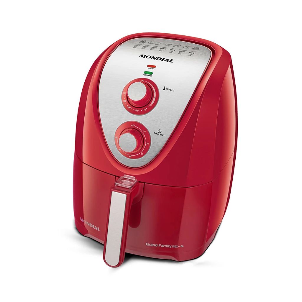 Fritadeira Elétrica Air Fryer Mondial Grand Family Inox AFN50RI 5L