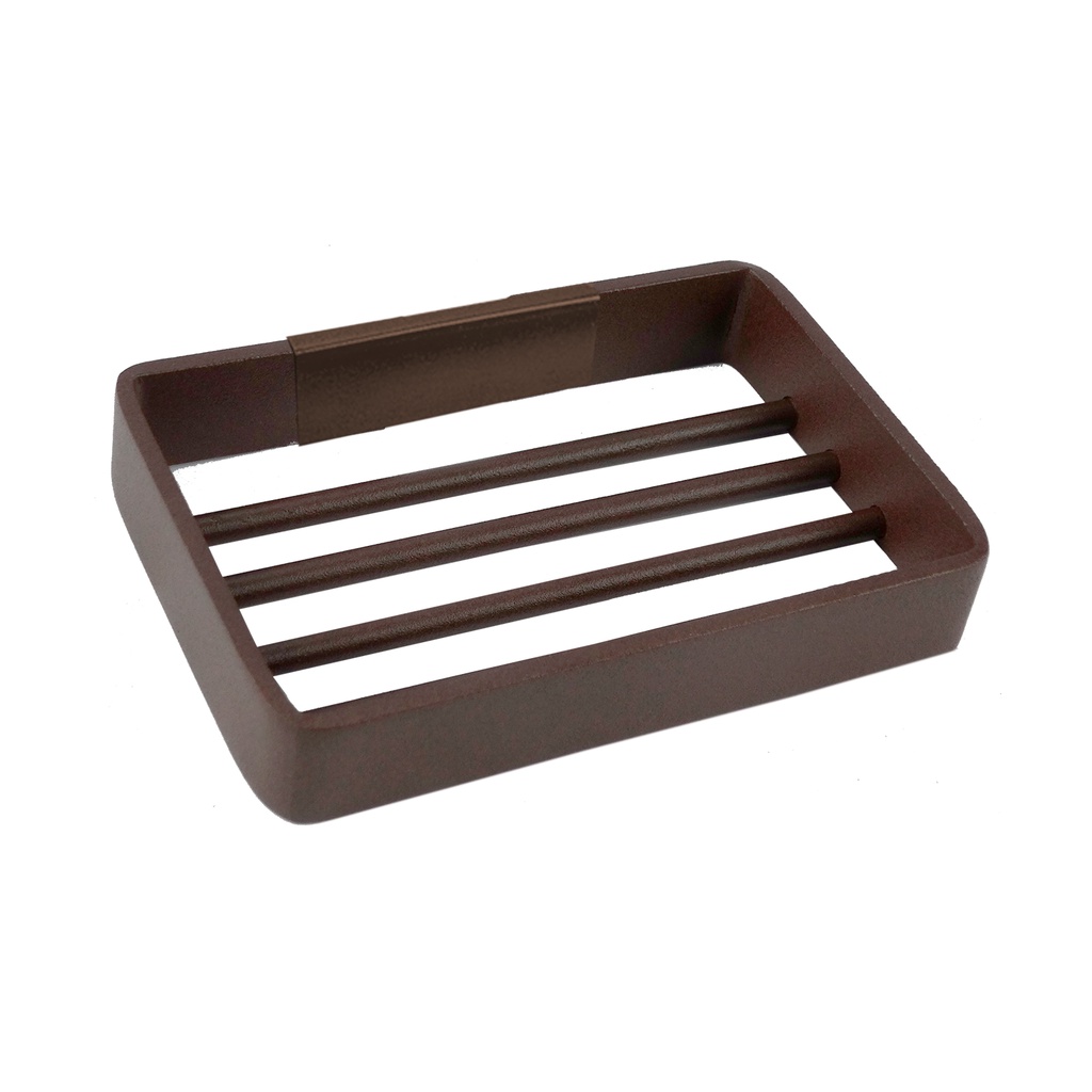 Saboneteira Porta Sabonete Quadrada Parede Bancada Nicho Aço Inox Multiuso Corten Cód. 5776