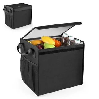 New Arrival FunAdd Armazenamento Dobrável Caixa Fresca Saco Organizador De Porta-Malas Para Veículos (Preto)