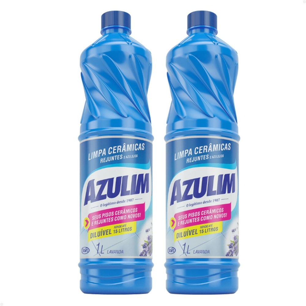 Kit 2 Unidades Limpa Ceramicas, Azulejos e Rejuntes Azulim Lavanda 1L ...