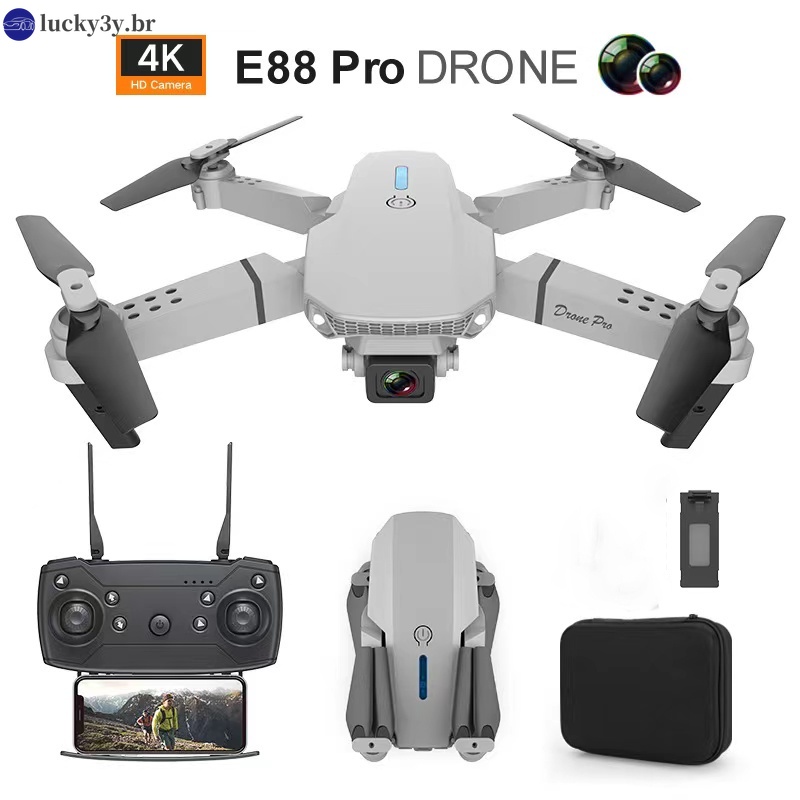 drone E88 Pro 4K HDe88pro Fotografia Aérea De Alta Definição k3 quadcopter Controle Remoto De Aeronaves De Brinquedo