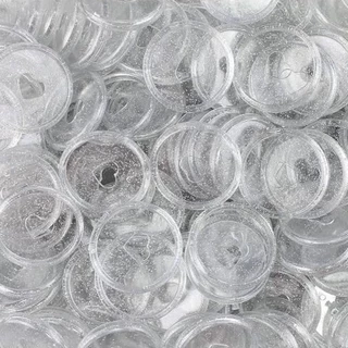 12 Discos Coração Caderno Inteligente Grande 31mm Glitter Pt