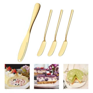 MODUS 4 Peças Conjunto De Faca De Manteiga e Espátula Dourado Talheres De Aço Inoxidável Ferramentas De Cozimento De Cozinha