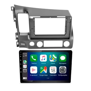 Central Multimídia Carplay Android Auto 10 Pol Civic 06 a 11