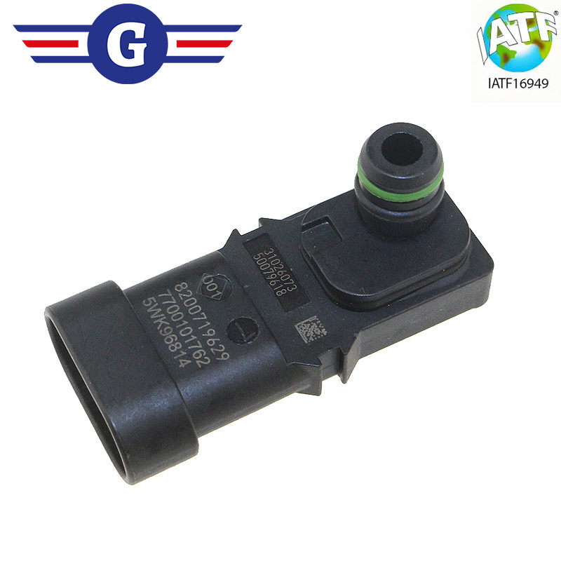 Qiilu 8200719629 MAP Boost Basınç Sensörü Araba Basınç Sensörü Almera Için Yedek Aksesuar, 93198487, 2508500Q0B, 2508500QAA, 4435200, 7700101762, 8200105165