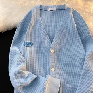 Waffle Cardigan Japonês Estilo Academia Doce Feminino De Outono Vintage Casual Simples Casaco Solto em Promoção na Shopee Waffle Cardigan Japonês Estilo Academia Doce Feminino De Outono Vintage Casual Simples Casaco Solto