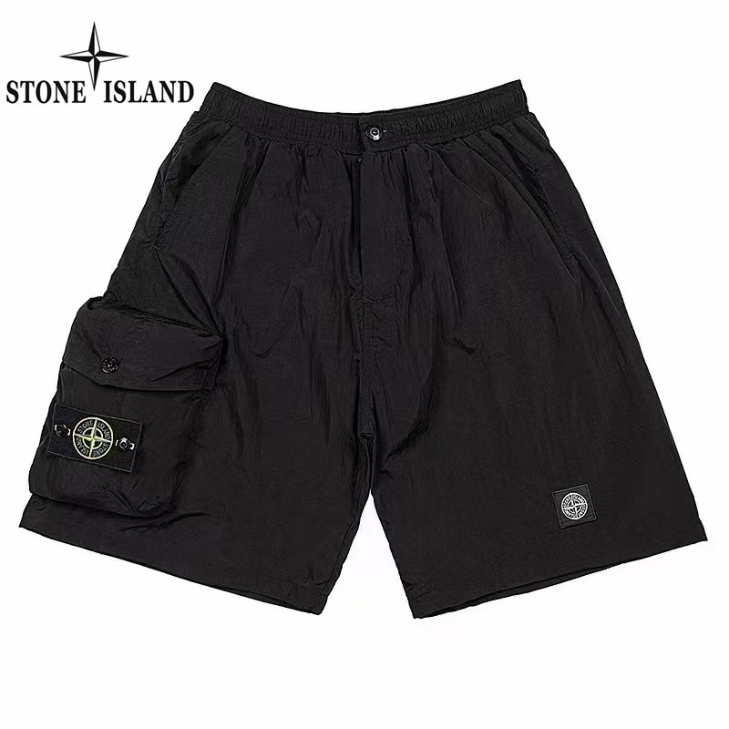 Bordado Logotipo Stone Island Calção Original Unisexo Esportivo Basquetebol De Praia