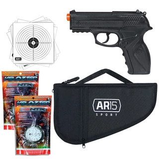 Pistola Airsoft Co2 Wingun Rossi C11 6mm + Bbs & Capa Super
