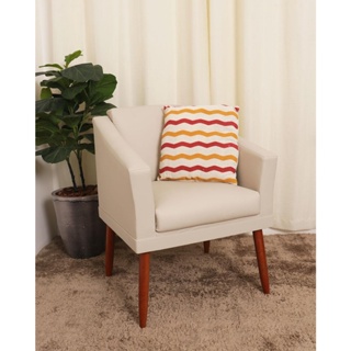 Almofada Quadrada Rustica 40X40 Listrado Bege