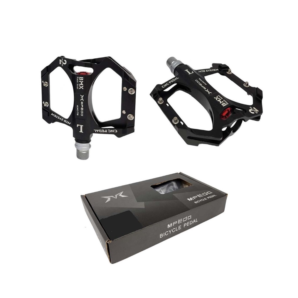 Pedal Bike Bicicleta Mpeda Mtb Rolamento Rosca Grossa Preto