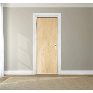 Porta lisa pinus montada com ferragem completa 210x82x9 d Sidney