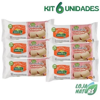 KIT 6 Unidades Enroladinho sabor Goiabada Sem Glúten Sem Açúcar Vegano 65g - Natural Life