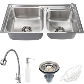 Cuba para Cozinha pia inox Com Acessórios Potiguara e Torneira gourmet Jaguaribe Pingoo em Oferta na Shopee