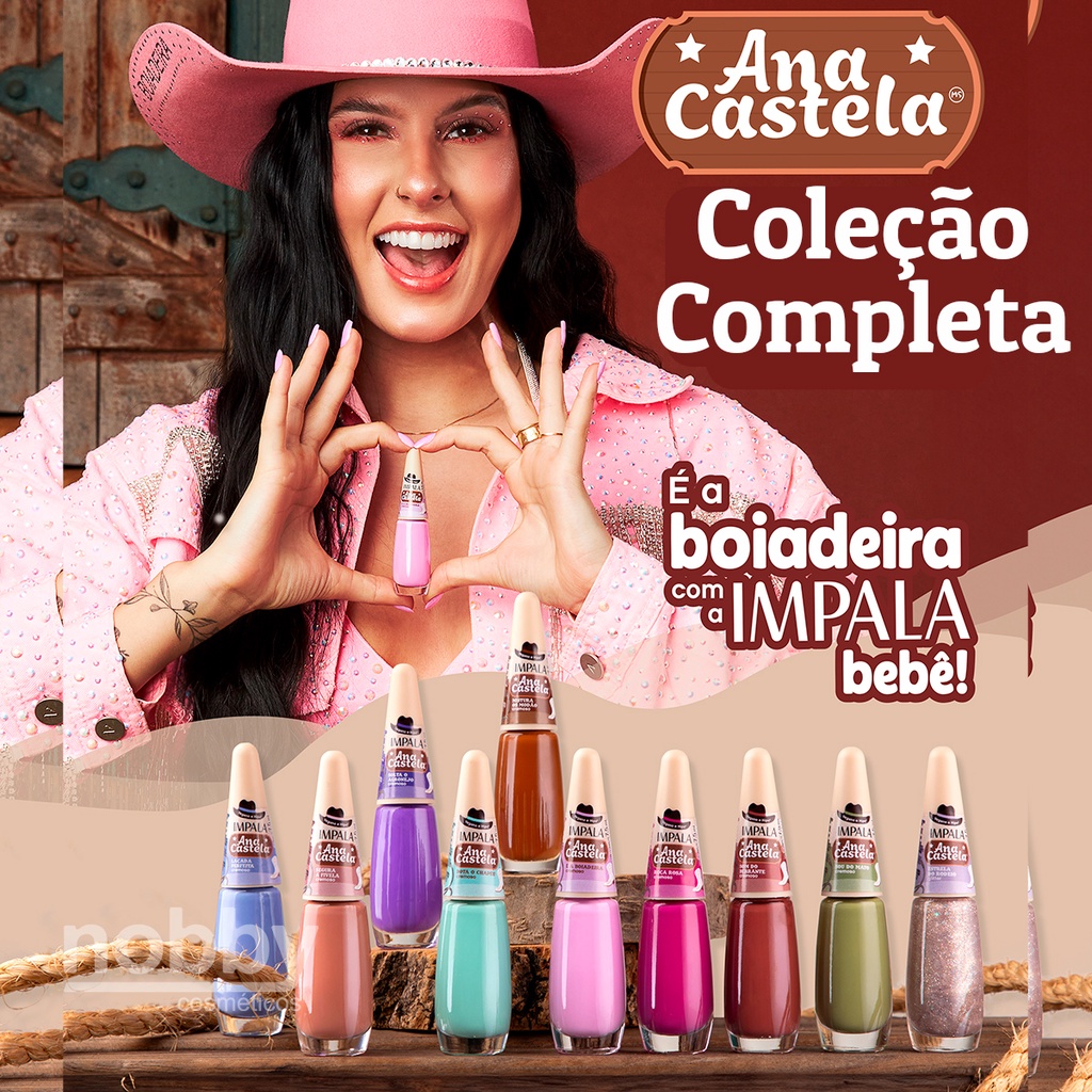 Coleção Completa Esmaltes Ana Castela Boiadeira Impala 10un Novidade ...