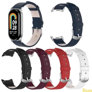 Leather Pulseira À Prova D Compatível Com Mi-Band 8 Smartwatch Fashionable Belt Anti-Riscos L