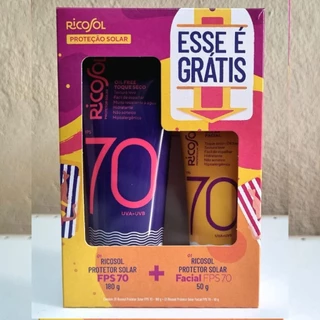 KIT PROTETOR SOLAR CORPORAL FPS70 + FACIAL FPS70 - RICOSOL
