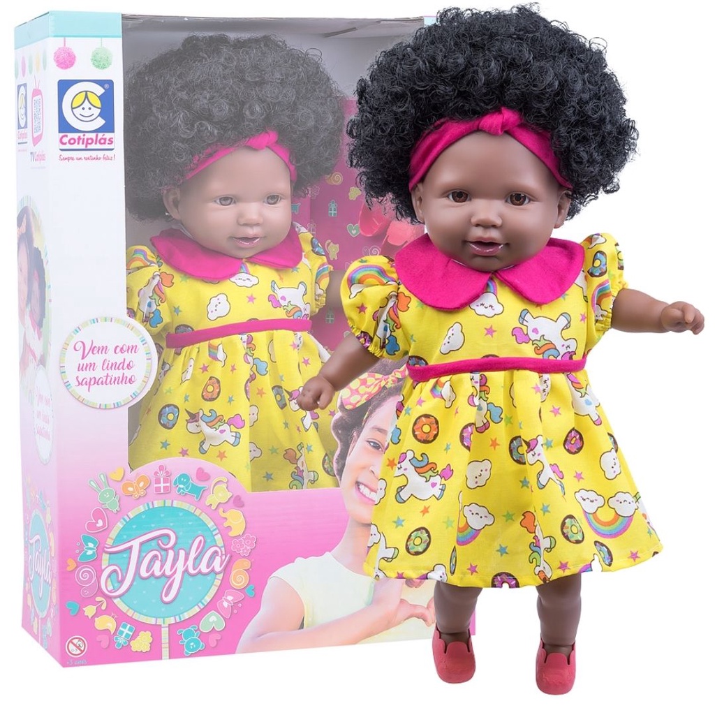 Boneca Bebê Reborn Negra Com Cabelo De Alta Qualidade