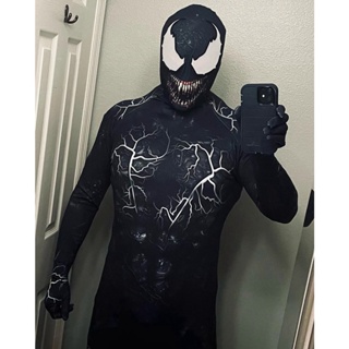 Spiderman Halloween traje para adultos e crianças, bodysuit