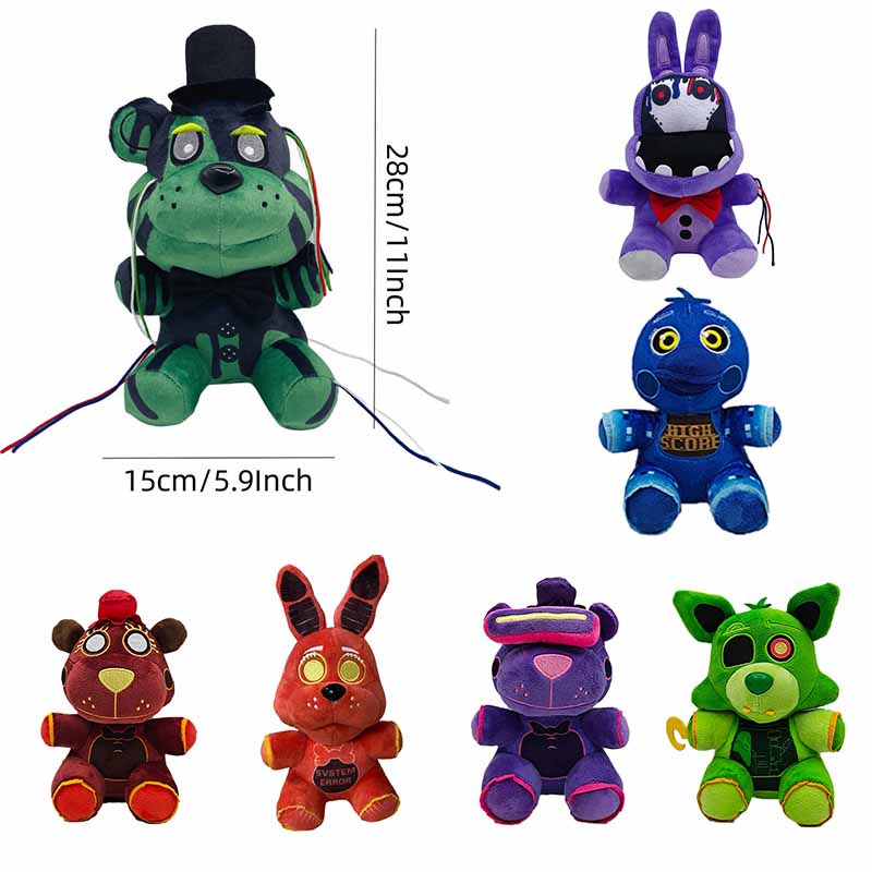 2 Pcs FNAF Sundrop and Moondrop Plush, 11 Inch Sun and Moon