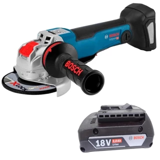 Esmerilhadeira Angular 18V 4.1/2 e 5 POL XLOCK Gwx 18v-10 PC Bateria 2 AH GBA LI-ION BOSCH