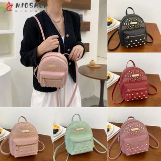 MIOSHOP Mini Mochilas Escolares Multifuncionais De Couro PU