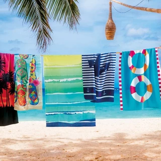 Toalha de Praia Microfibra Estampada 70x140cm - Super Macia, Alta Absorção, Ideal para Piscina/Praia