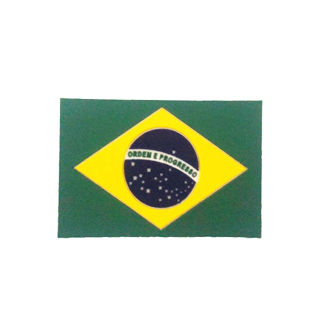 Patch Emborrachado Bandeira do Brasil Colorido e Preto e Branco