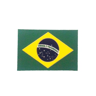 Bandeira Do Brasil Emborrachada 3d Patch Com Velcro