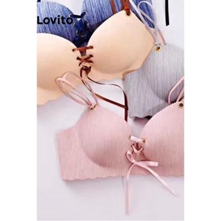 Lovito Sutiã Casual Gingham Com Cadarço Cruzado Para Mulheres LNE42159