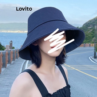 Lovito Balde Liso Casual Chapéu Proteção Solar Chapéus Para Mulheres LFA11747