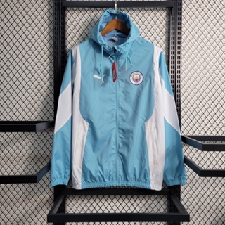 23-24 Manchester City Novo Casaco Azul Claro Tamanho S-XXL