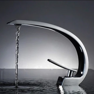Torneira Banheiro Lavabo Luxo Aço Inox Prata Dourada 1/4 Misturador Água Quente Fria