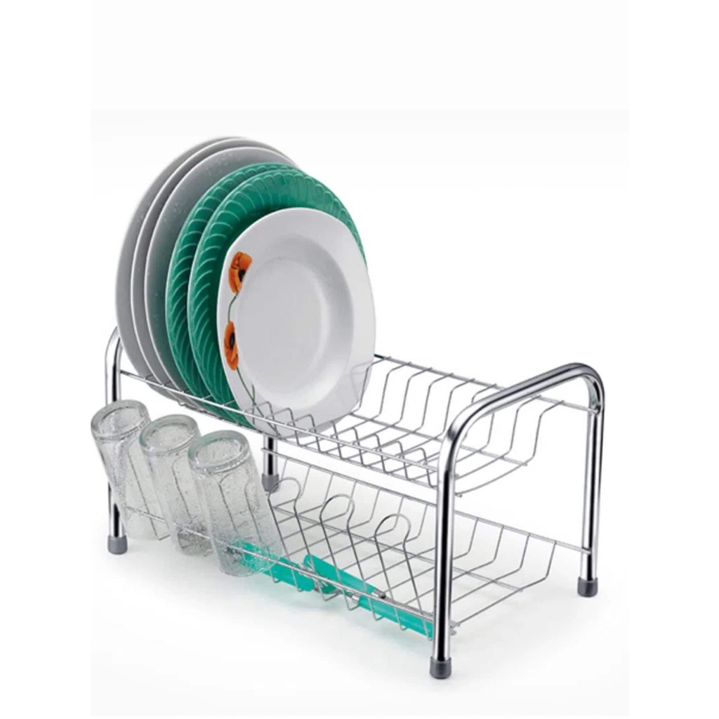 Escorredor De Louça 13 Pratos e 6 Copos com Porta Talheres Rack Organizador Não Enferruja