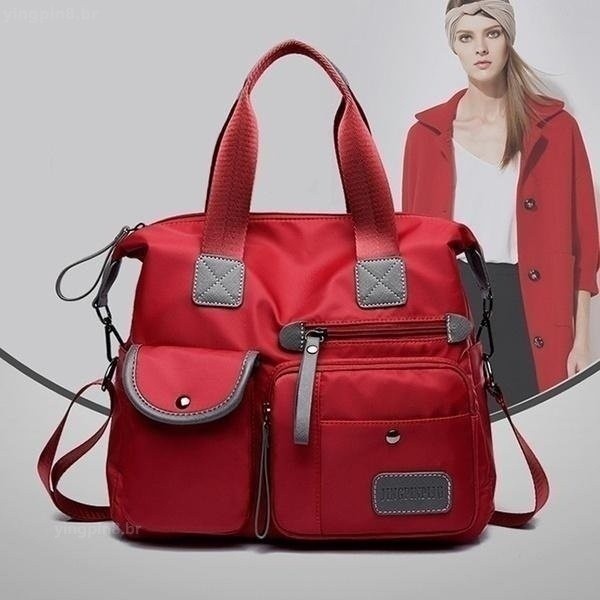Feminina Nova Bolsa De Pano Oxford Nylon Impermeável Mensageiro Grande ...