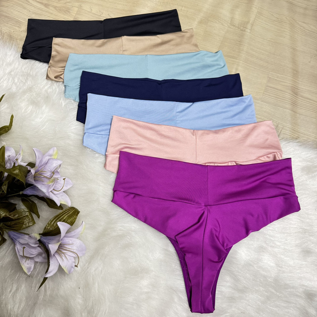 Kit Calcinhas Fio Dental Duplo Plus Size Cós Duplo Valentina | Shopee ...