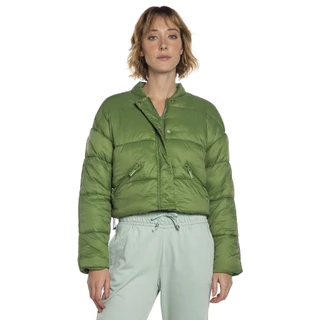 Jaqueta Feminina Puffer Com Bolsos Polo Wear Verde Escuro