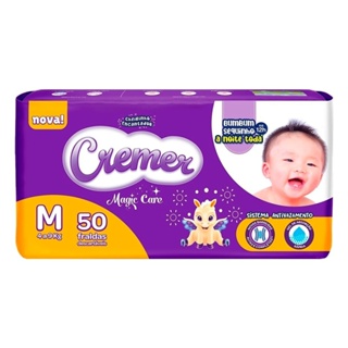 Fralda Descartável Cremer Magic Care Tamanho M - Embalagem com 50 Fraldas