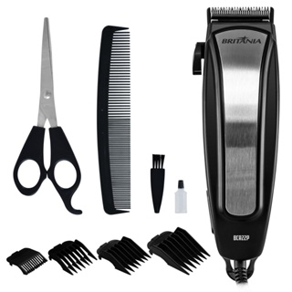 Cortador de Cabelos Britânia BCR22P Inox 9 Acessórios & 5 Alturas