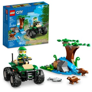 LEGO city quadriciclo e habitat de lontra (90 peças)