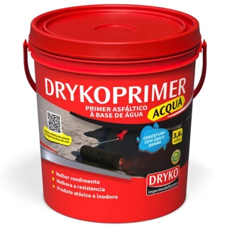 Primer Asfáltico 3,6 Litros Base de Água Drycoprimer Acqua DRYKO em Oferta na Shopee